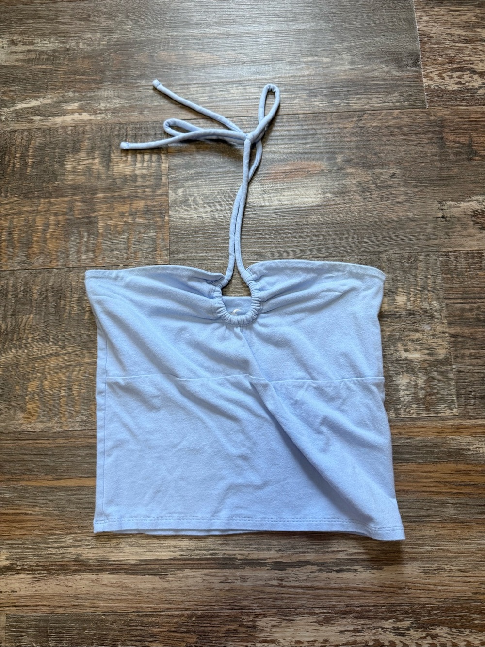 Hollister Light Blue Halter Camisole with Ring Detail